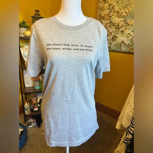 Gray T-Shirt With Quote